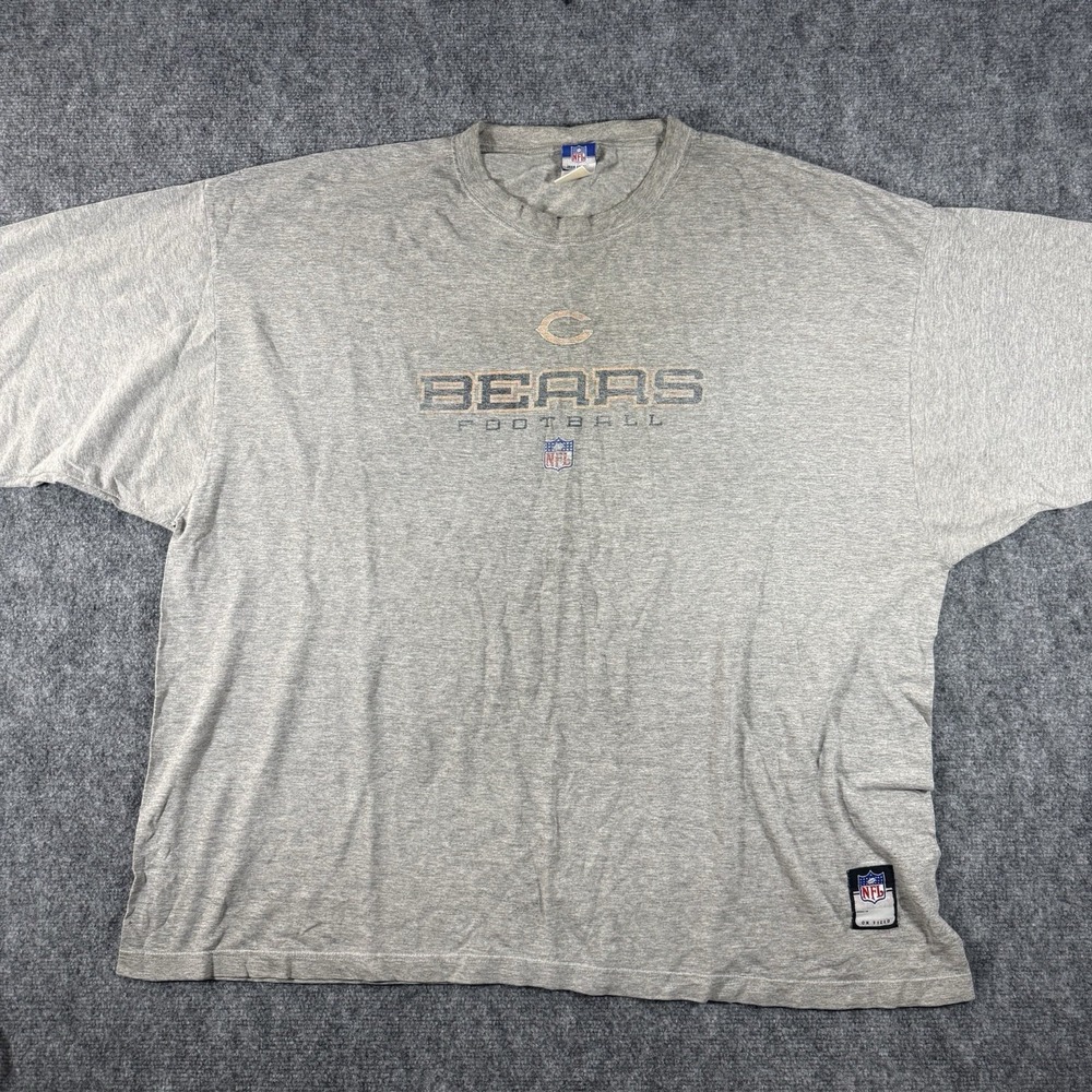 Vintage Y2K Reebok NFL Chicago Bears T-Shirt Gray Men's Football Graphic Tee 3XL